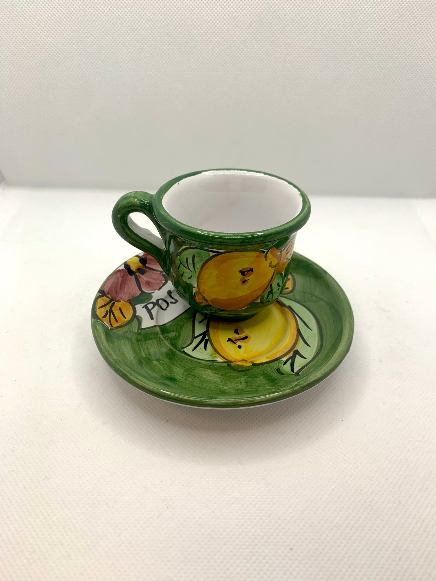 Lemon Flower Coffee Cup and Plate