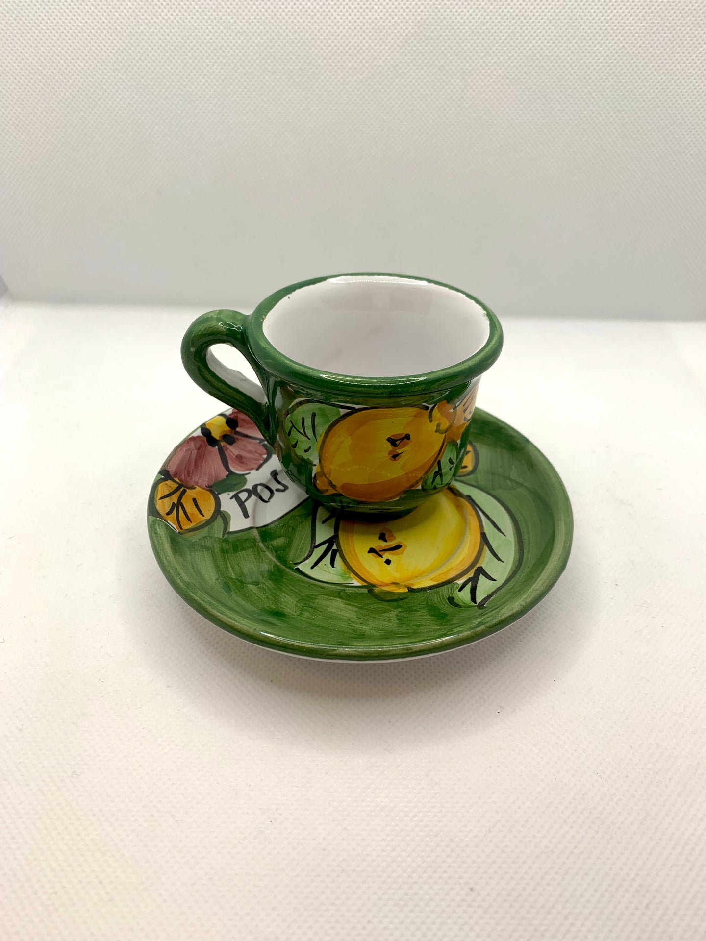 Espresso set Cup and Plate Lemons